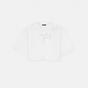 Versace Embroidered Crop Boxy T-Shirt!